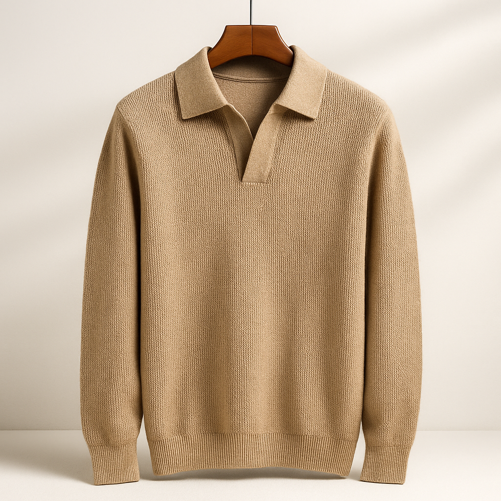 Corbin - Men's Textured Knit Polo Pullover