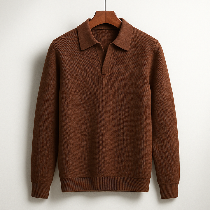 Corbin - Men's Textured Knit Polo Pullover