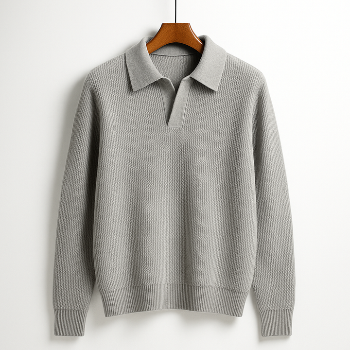 Corbin - Men's Textured Knit Polo Pullover