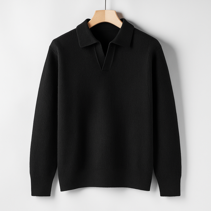 Corbin - Men's Textured Knit Polo Pullover