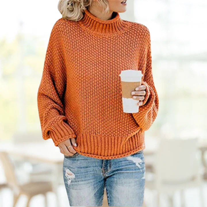 Cordelia - Women's Textured Turtleneck Sweater