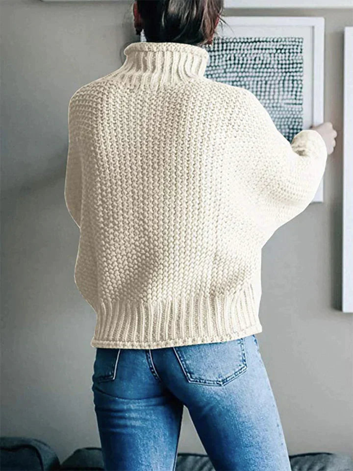 Cordelia - Women's Textured Turtleneck Sweater