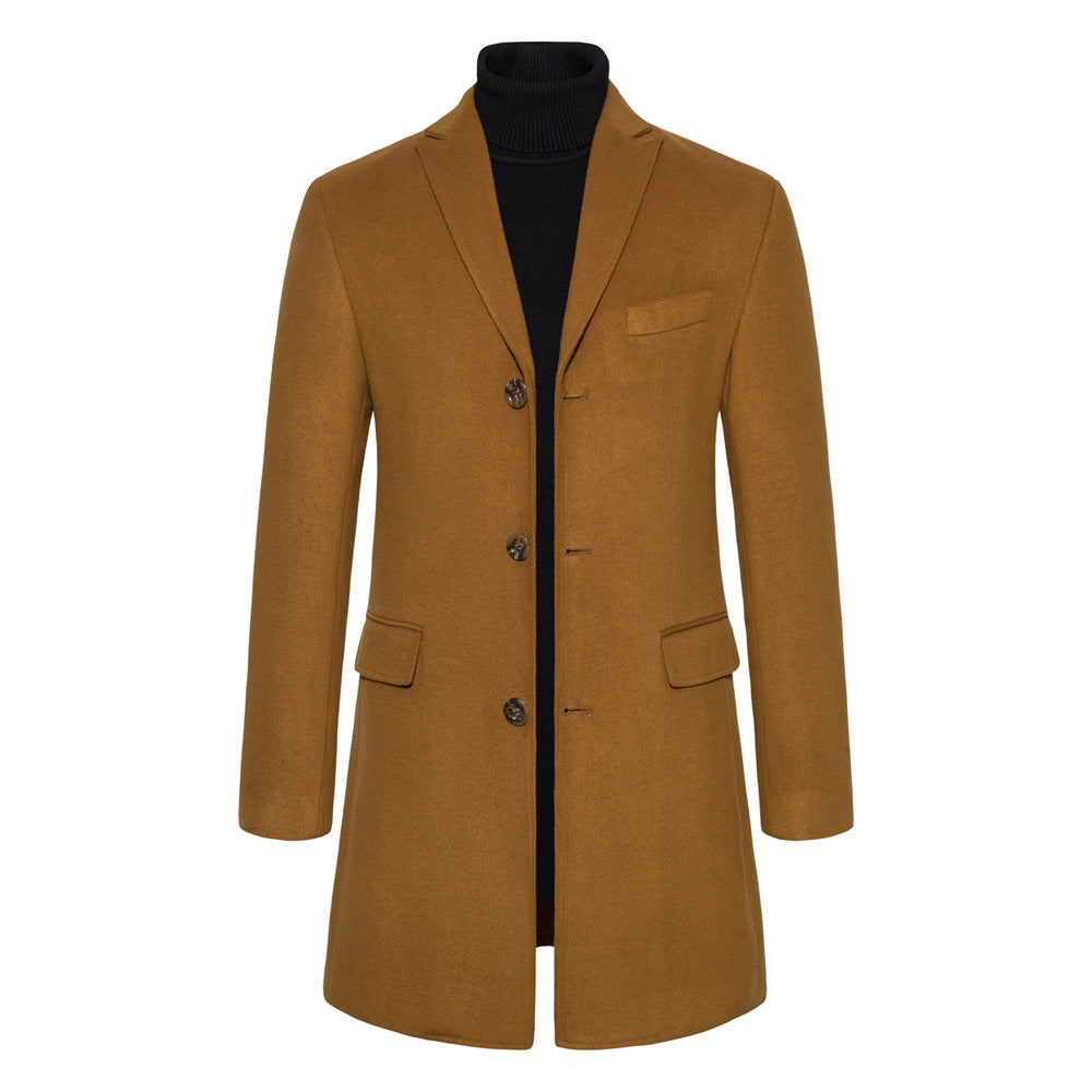 Crispin - Men's Wool Tailored Knee-Length Coat 1