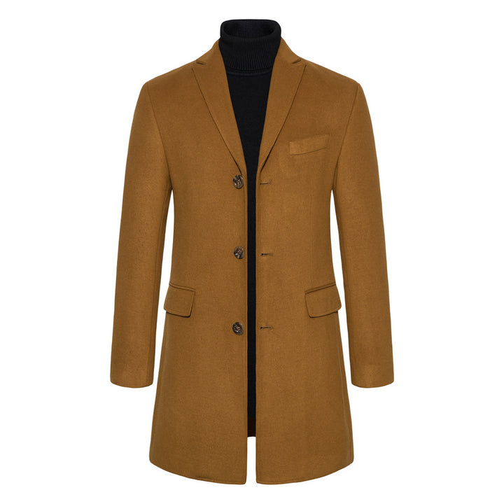 Crispin - Men's Wool Tailored Knee-Length Coat 1