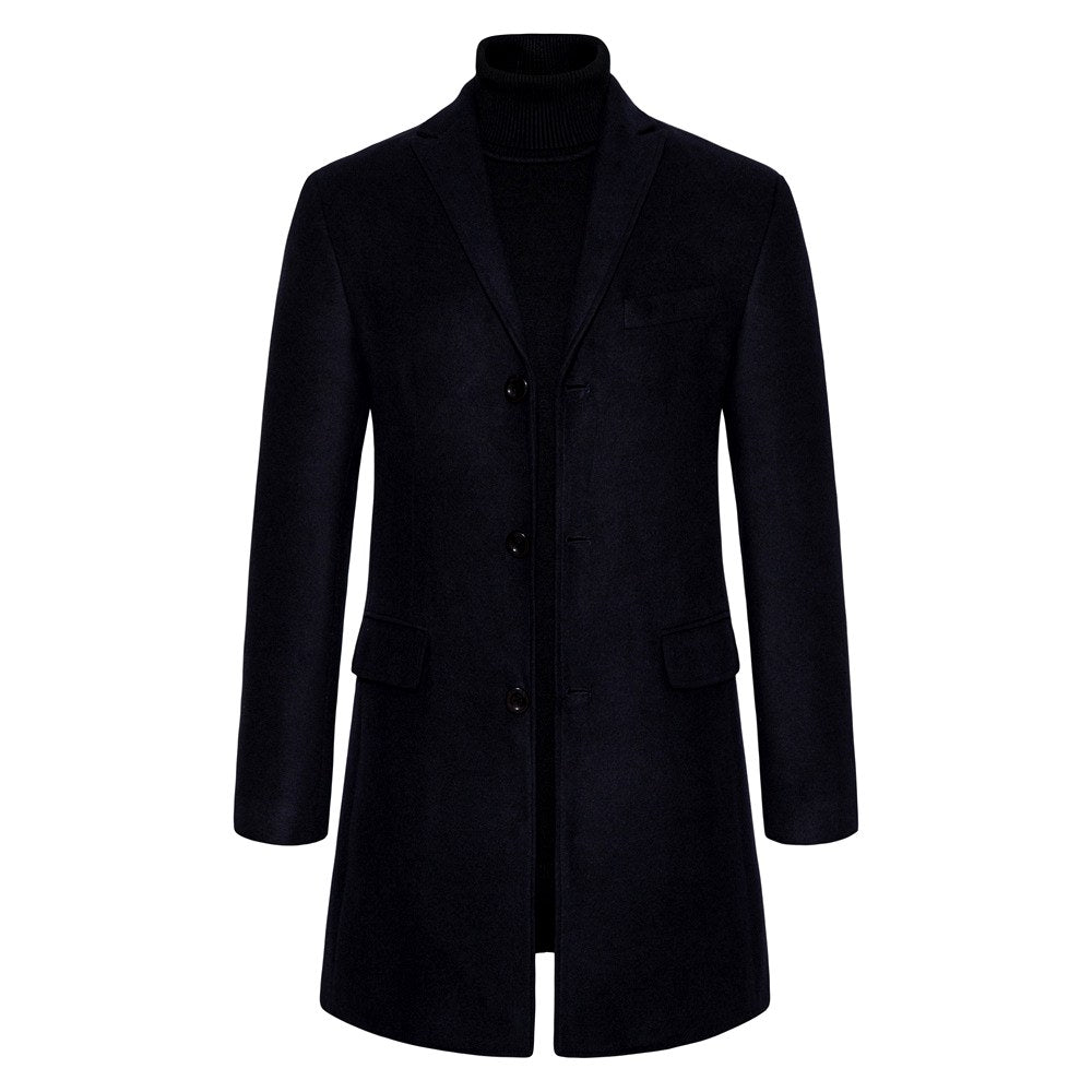 Crispin - Men's Wool Tailored Knee-Length Coat 2