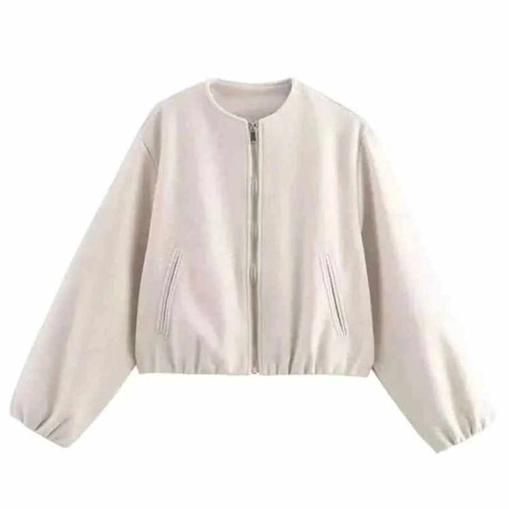 Cristina - Women's Balloon Sleeve Cropped Windbreaker 5