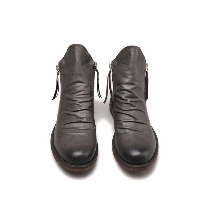 Damian - Men's Side-Zip Leather Chelsea Boots