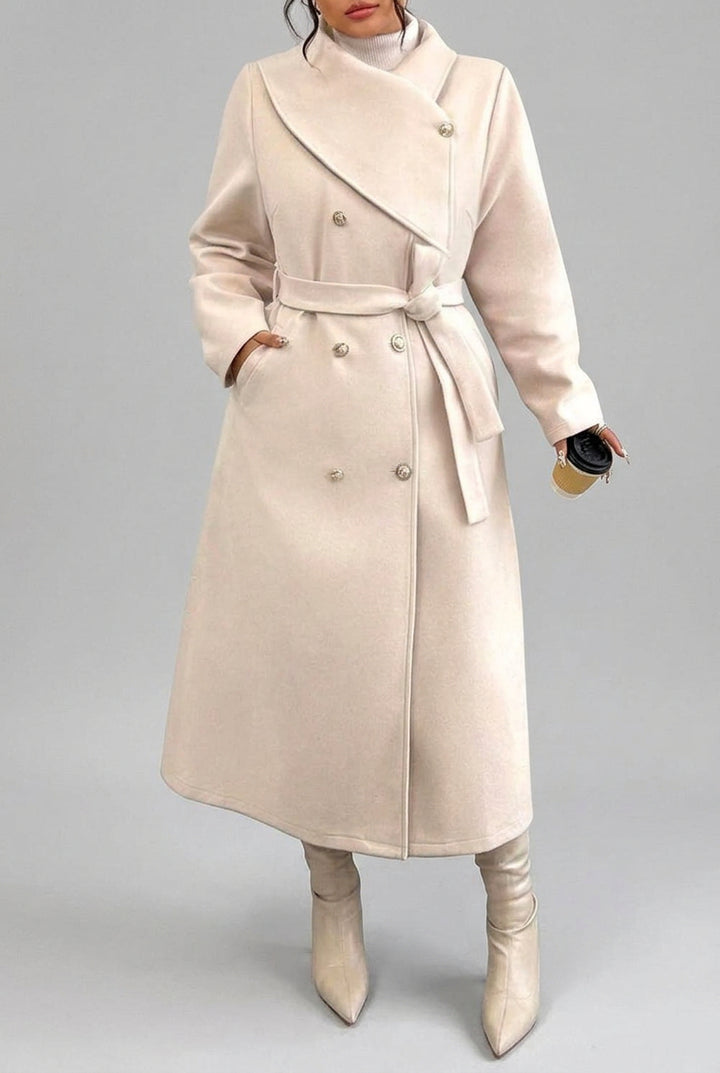 Danna - Women’s Double-Breasted Belted Longline Coat 2