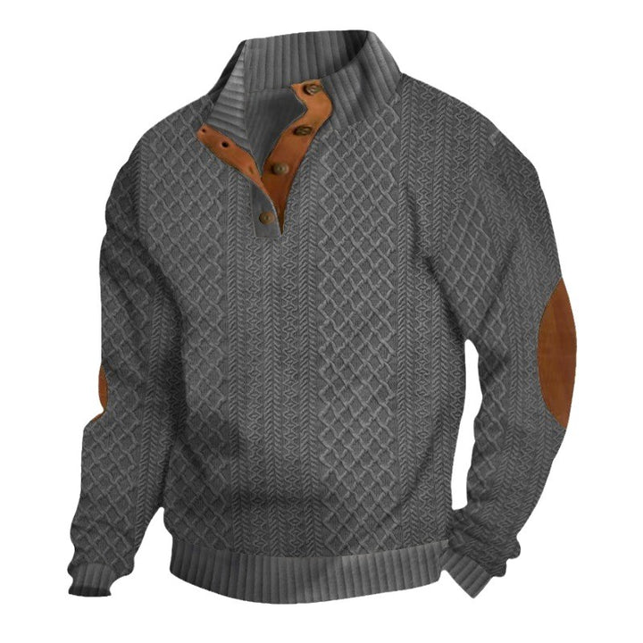 Darrion - Men's Cable Knit Stand Collar Sweater 5