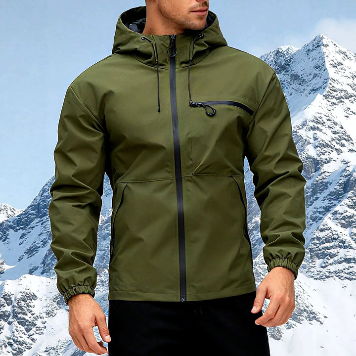 Dave - Men's Zip-Up Rain Jacket with Adjustable Hood 2