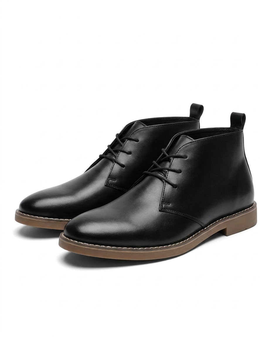 David - Men's Lace-Up Desert Boots with Crepe Sole