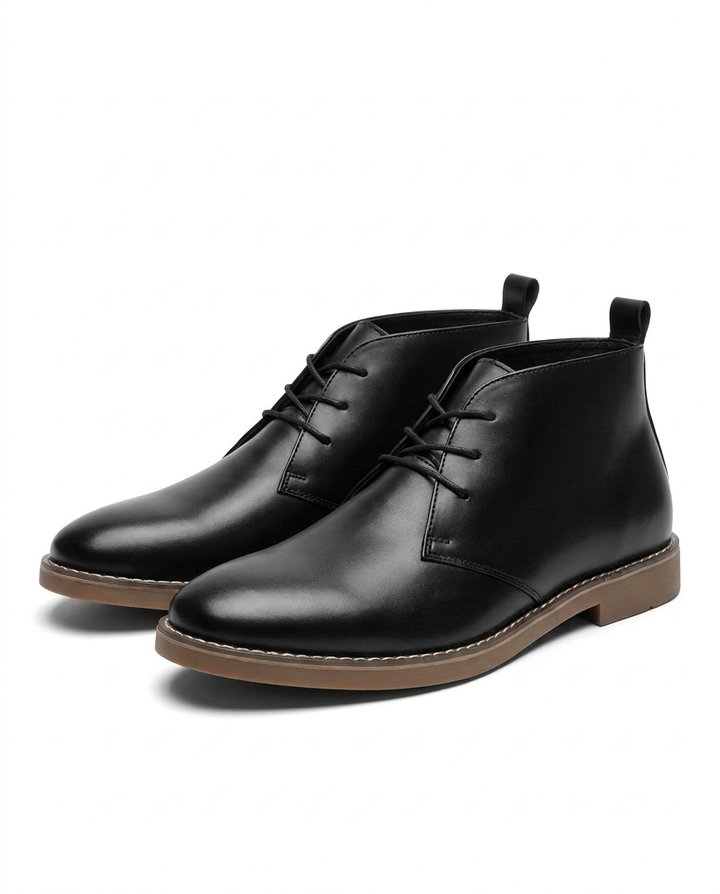 David - Men's Lace-Up Desert Boots with Crepe Sole
