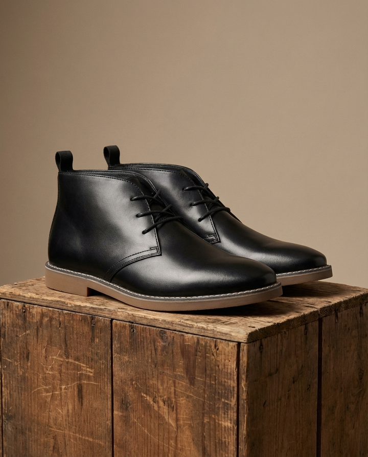 David - Men's Lace-Up Desert Boots with Crepe Sole