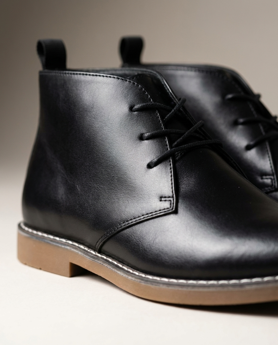 David - Men's Lace-Up Desert Boots with Crepe Sole