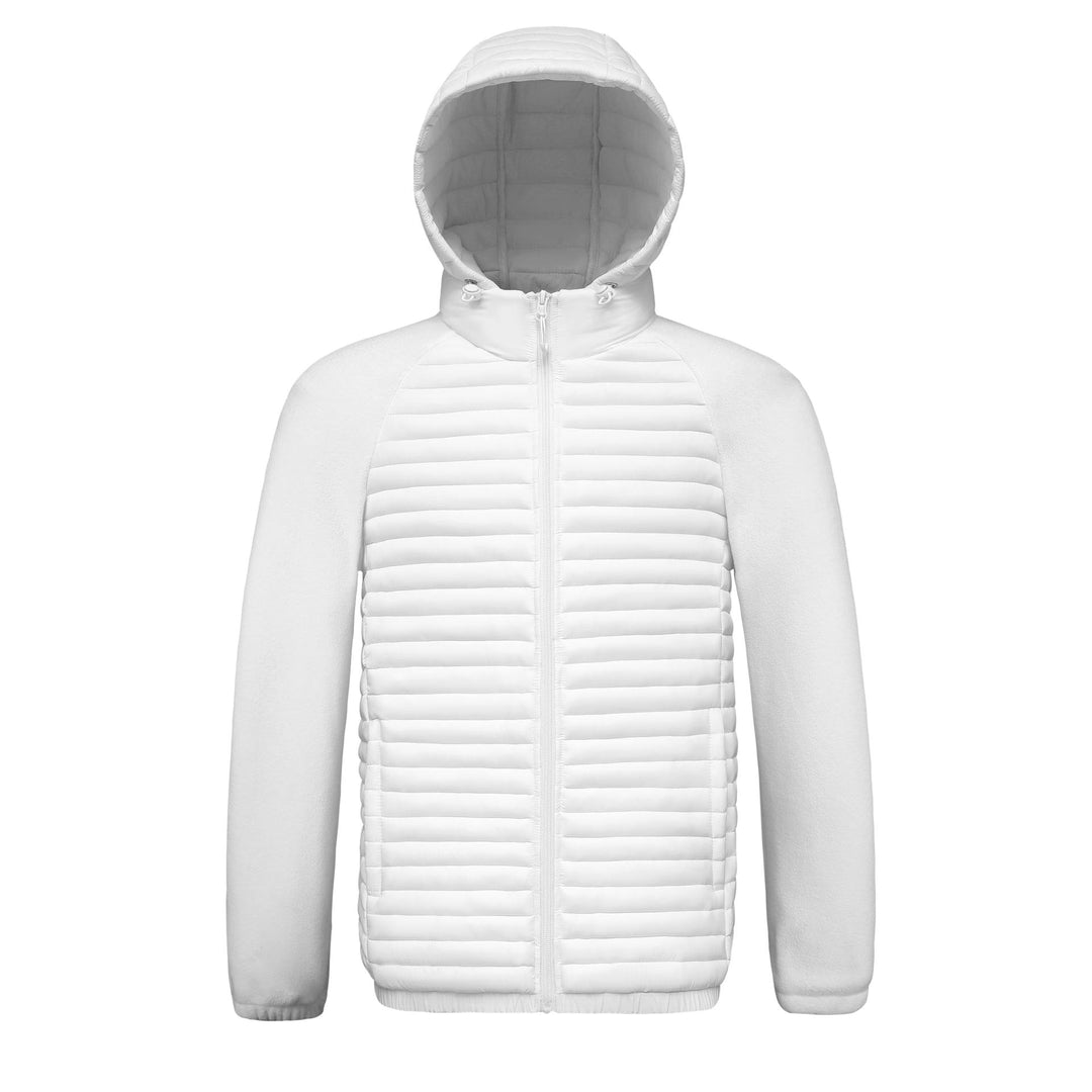 David - Men's Fleece Sleeve Quilted Hooded Jacket 3