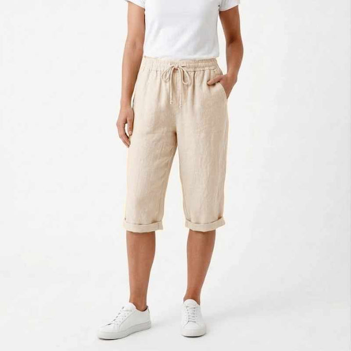 Deanna - Women's Cotton Relaxed Summer Knee Length Shorts