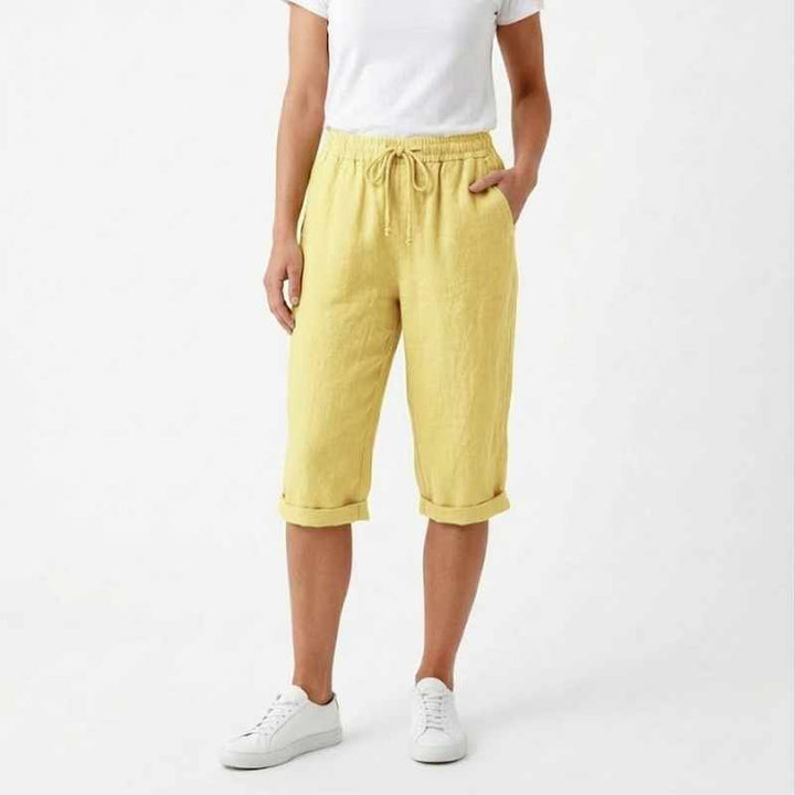 Deanna - Women's Cotton Relaxed Summer Knee Length Shorts