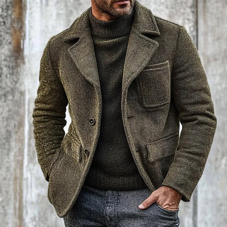 Dennis - Men's Textured Patch Pocket Jacket 1