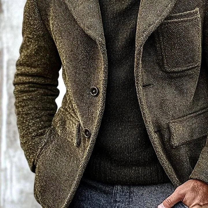 Dennis - Men's Textured Patch Pocket Jacket 3