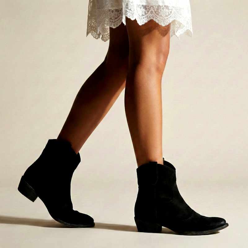 Donatella - Women's Western Stitch Pointed Toe Ankle Boots 2