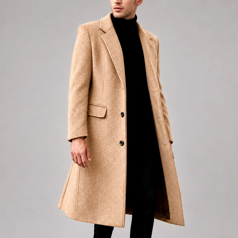 Donavan - Men's Long Notch Lapel Winter Dress Coat 4