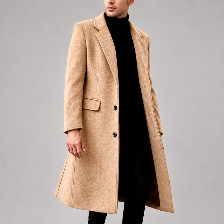 Donavan - Men's Long Notch Lapel Winter Dress Coat 4