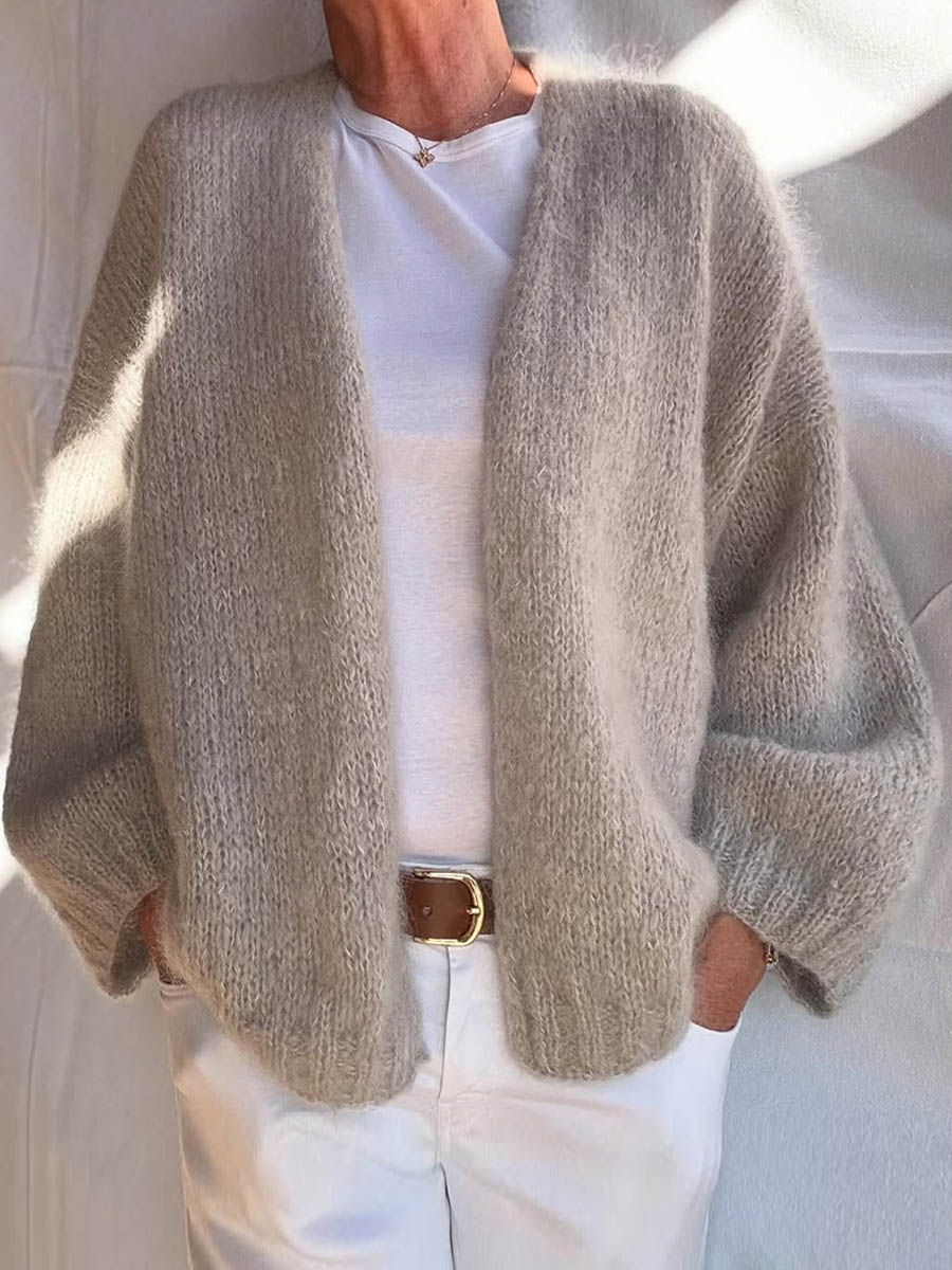 Dorothea - Women's Open-Front Cardigan with Dropped Shoulders