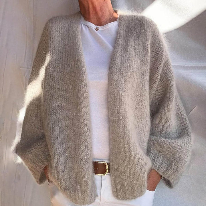 Dorothea - Women's Open-Front Cardigan with Dropped Shoulders