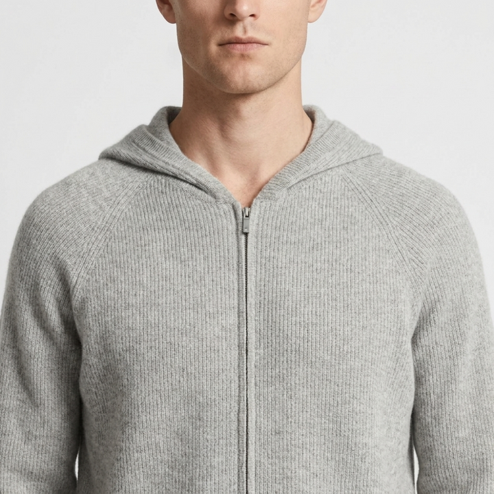 Drew - Men’s Merino Wool Zip-Up Hoodie