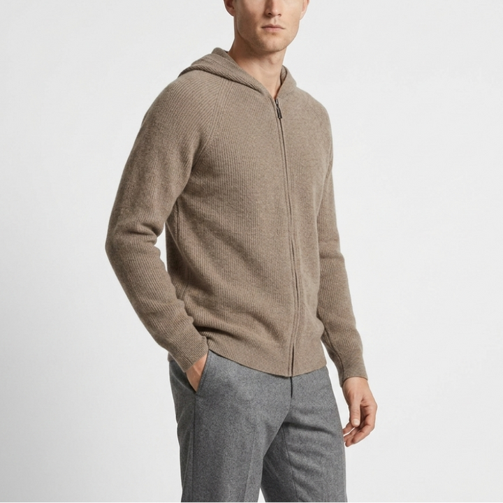 Drew - Men’s Merino Wool Zip-Up Hoodie
