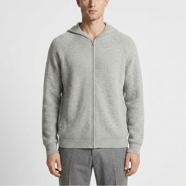 Drew - Men’s Merino Wool Zip-Up Hoodie