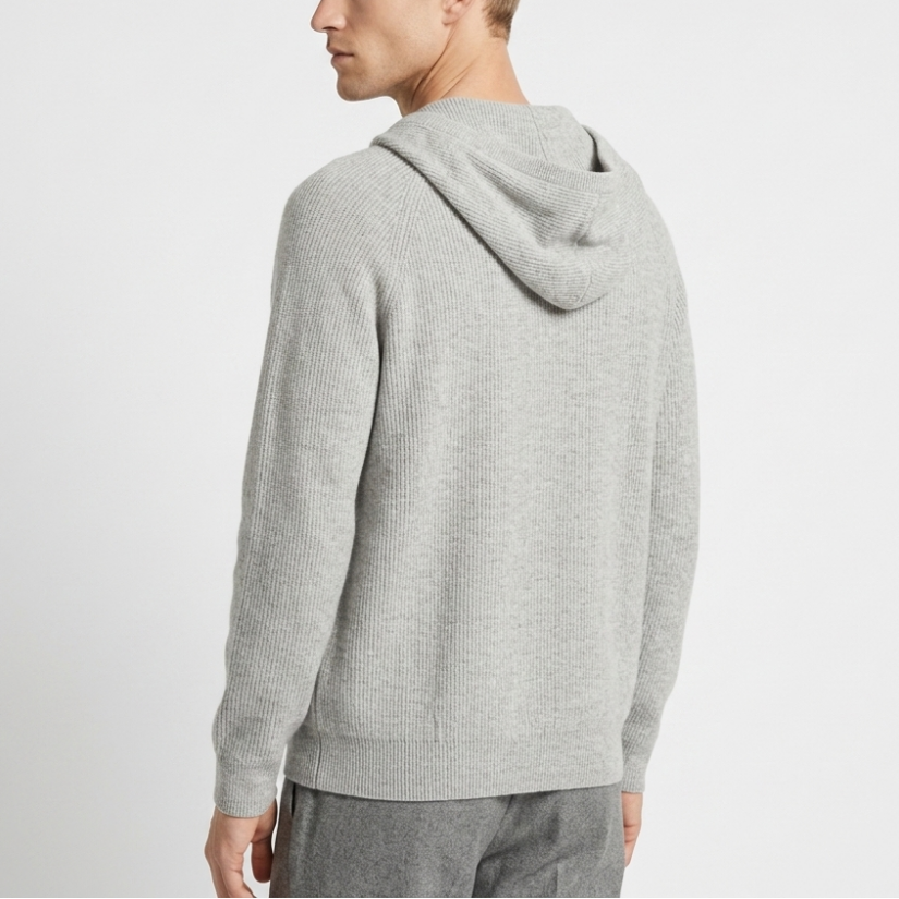 Drew - Men’s Merino Wool Zip-Up Hoodie