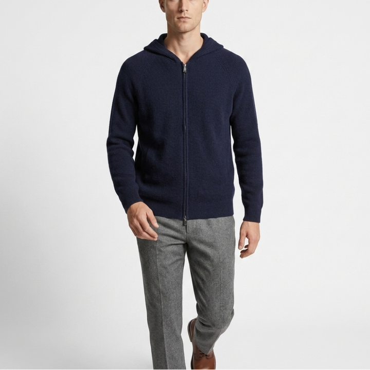 Drew - Men’s Merino Wool Zip-Up Hoodie