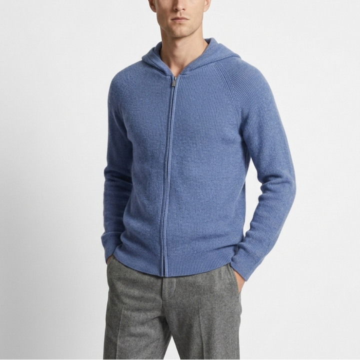 Drew - Men’s Merino Wool Zip-Up Hoodie