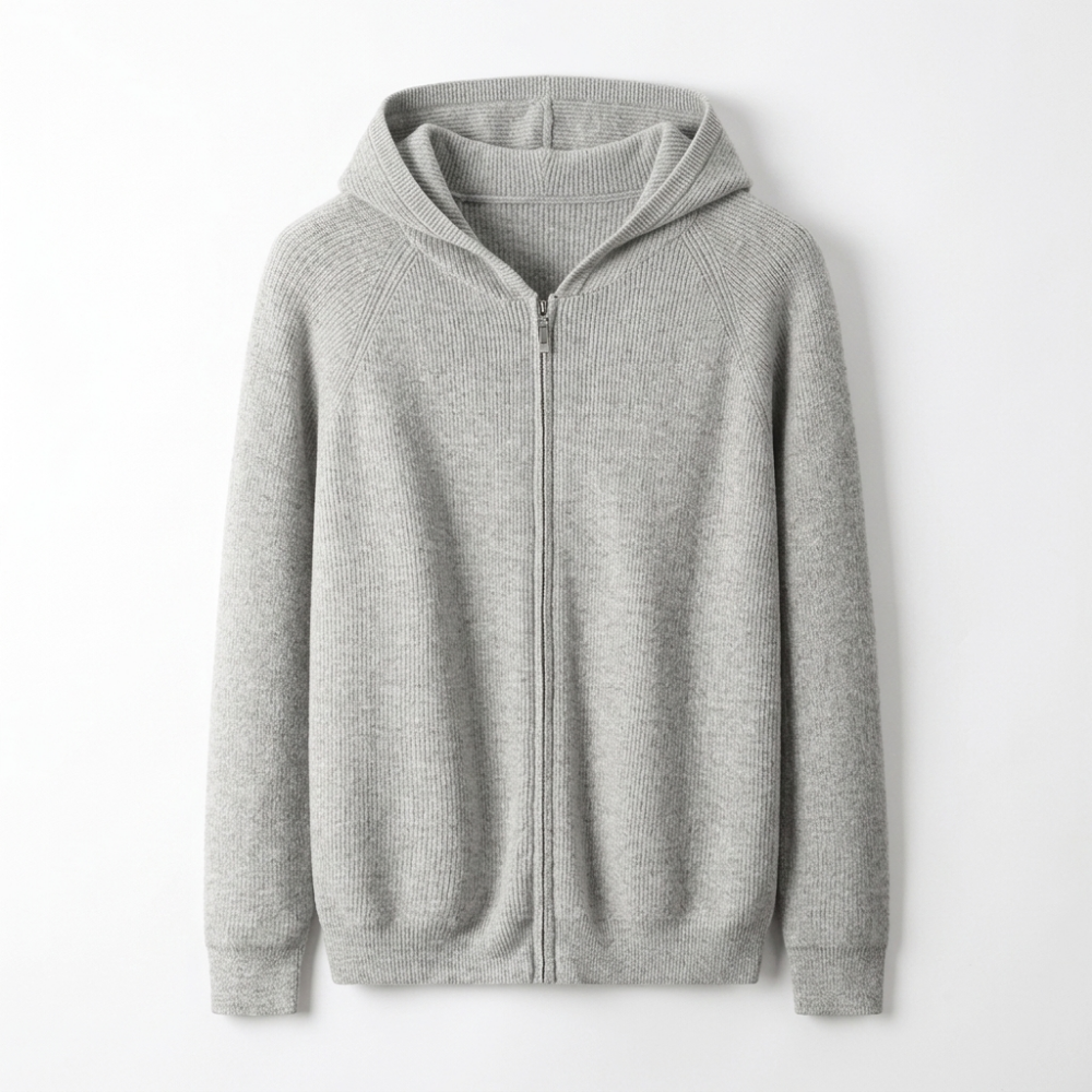 Drew - Men’s Merino Wool Zip-Up Hoodie
