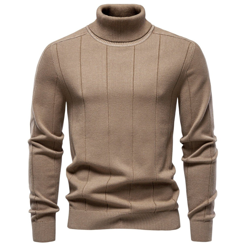 Drew - Men's Ribbed Turtleneck Knit Sweater 2