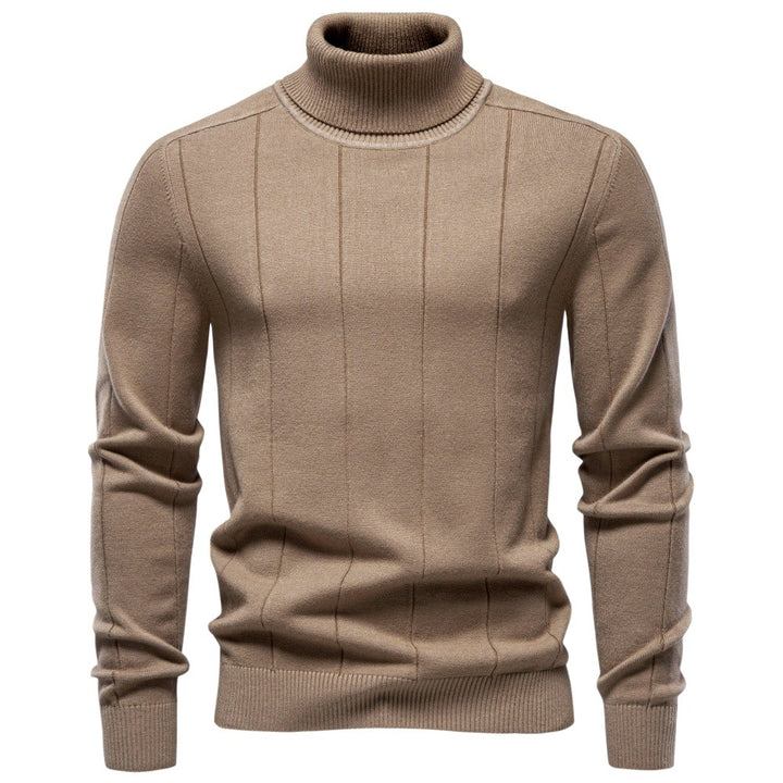 Drew - Men's Ribbed Turtleneck Knit Sweater 2