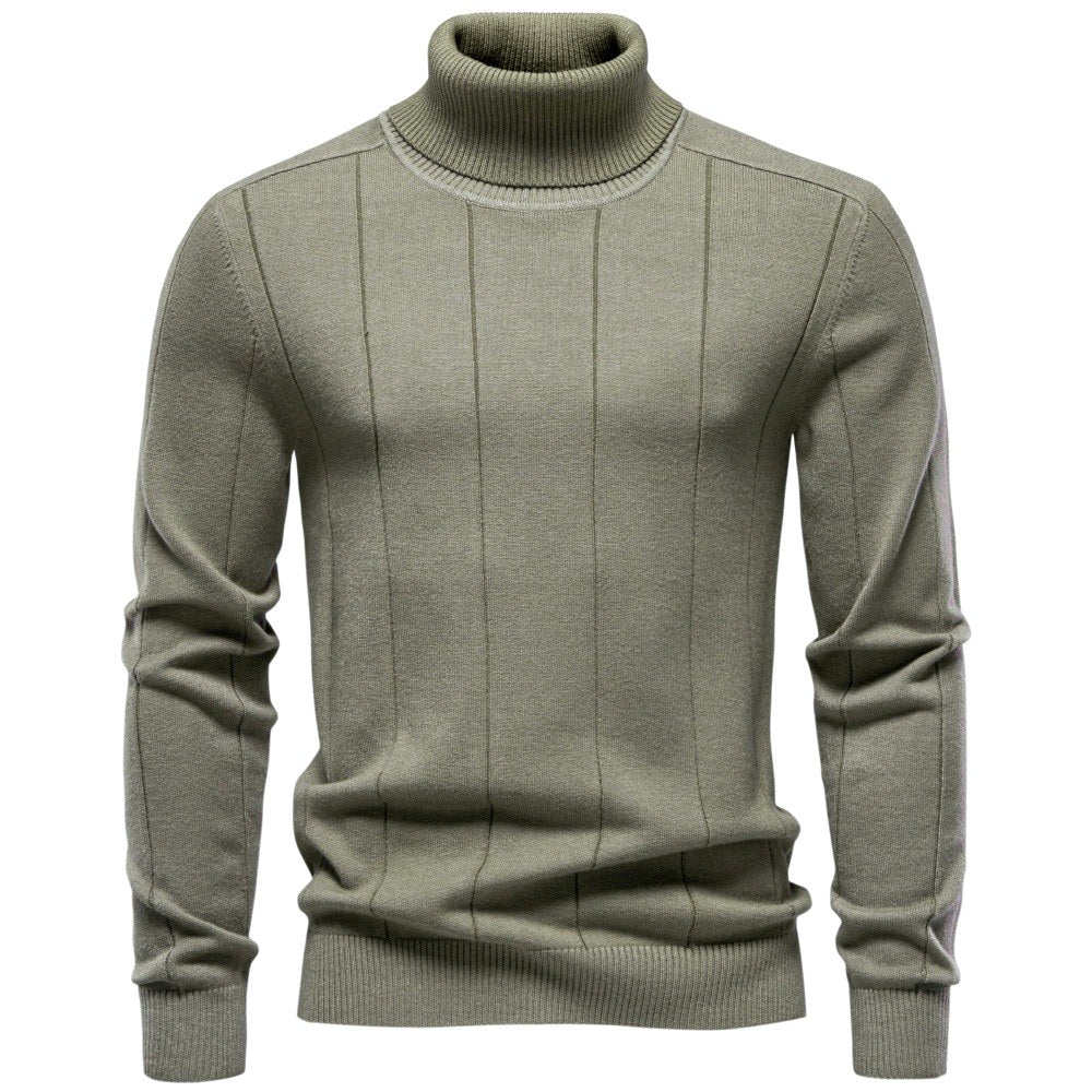 Drew - Men's Ribbed Turtleneck Knit Sweater 3