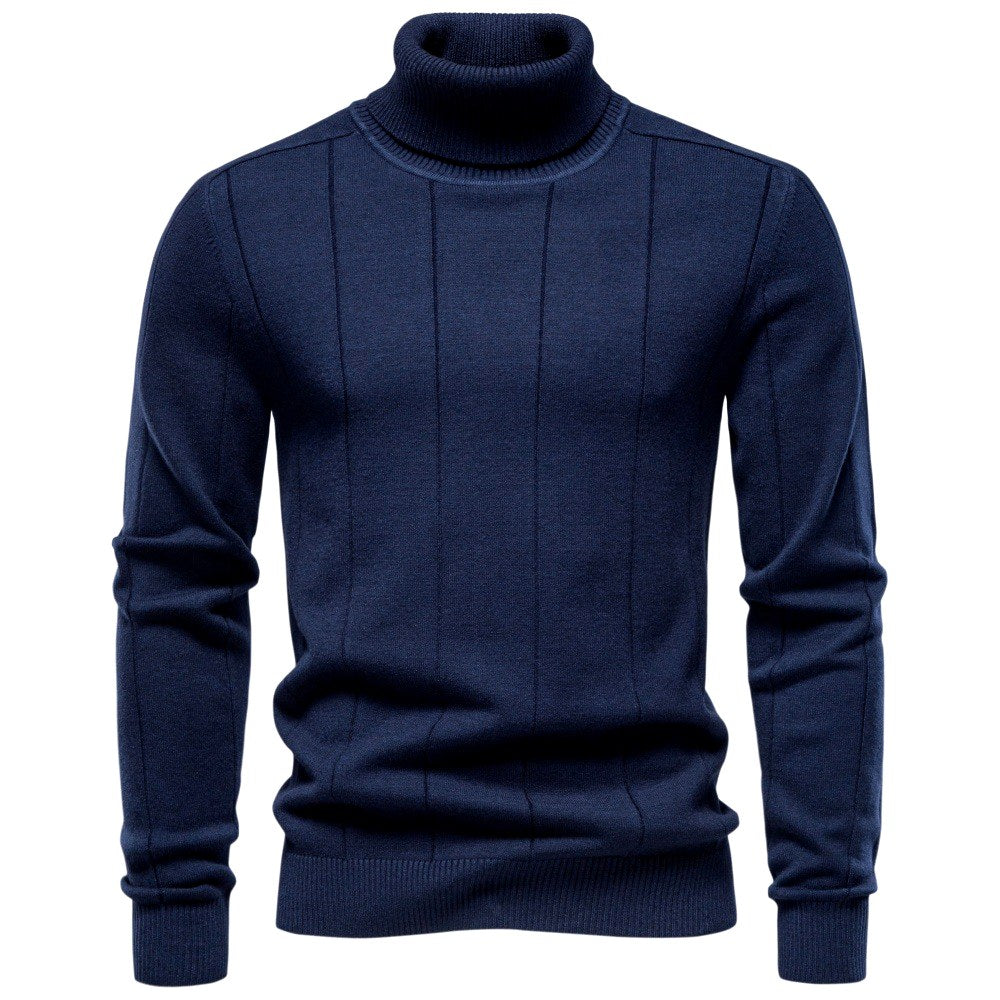 Drew - Men's Ribbed Turtleneck Knit Sweater 4