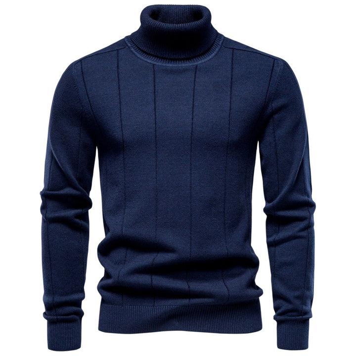 Drew - Men's Ribbed Turtleneck Knit Sweater 4