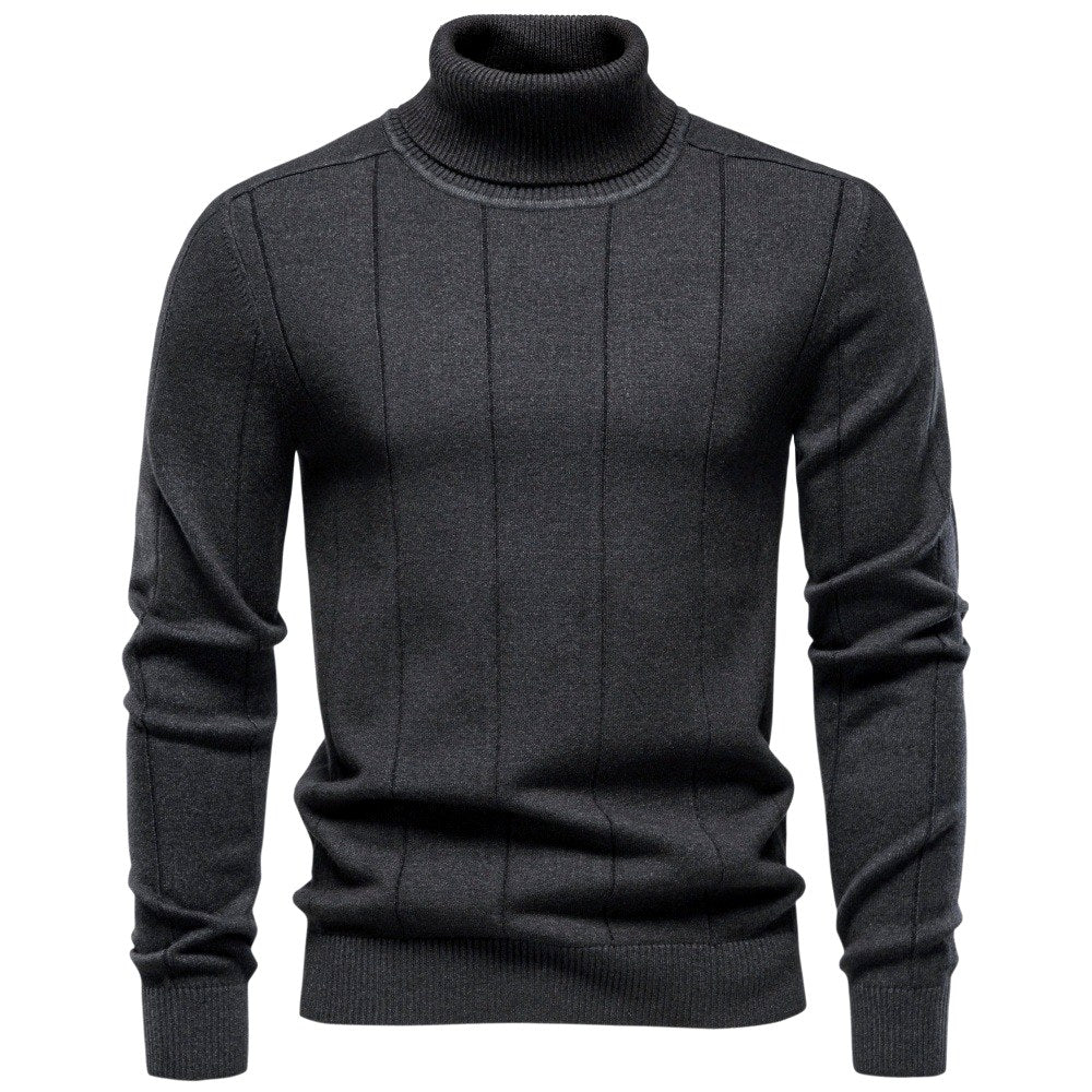 Drew - Men's Ribbed Turtleneck Knit Sweater 5