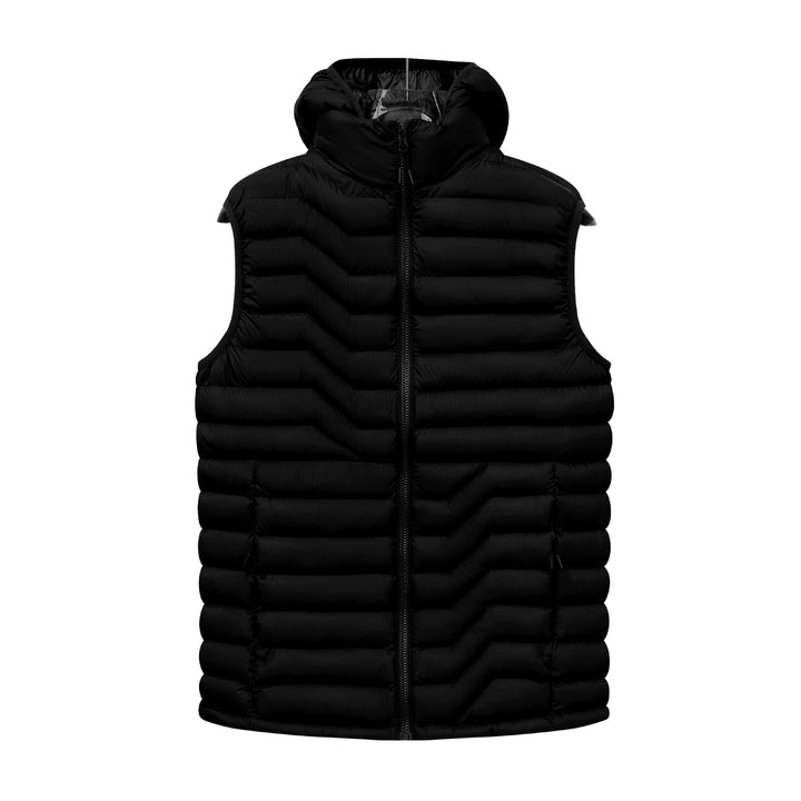 Dudley - Men's Chevron Quilted Hooded Puffer Vest 1