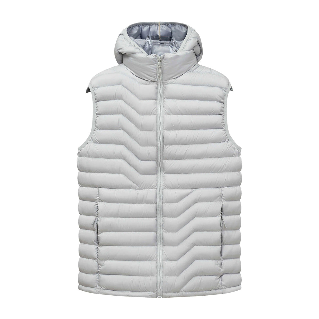 Dudley - Men's Chevron Quilted Hooded Puffer Vest 2