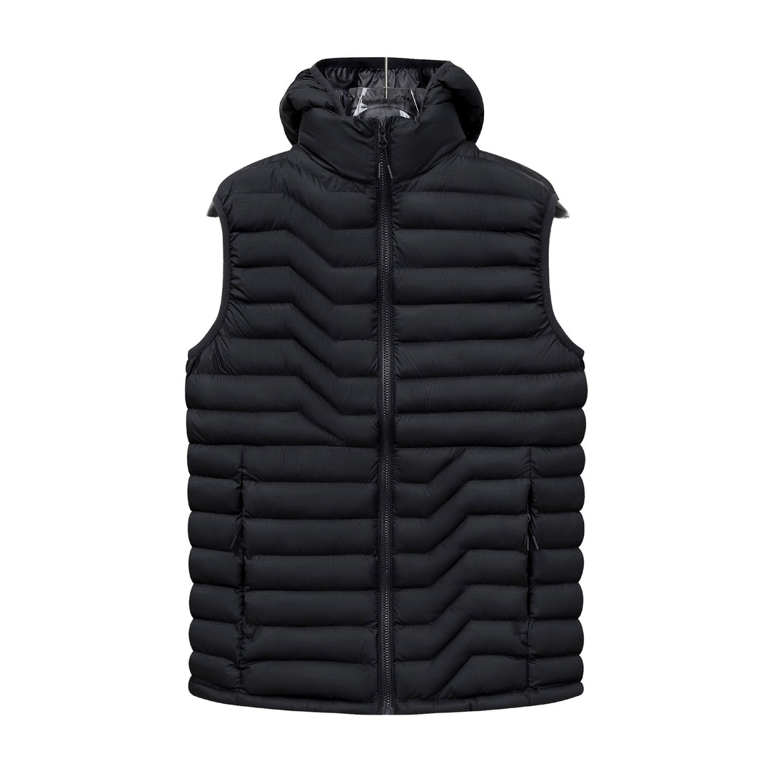 Dudley - Men's Chevron Quilted Hooded Puffer Vest 3