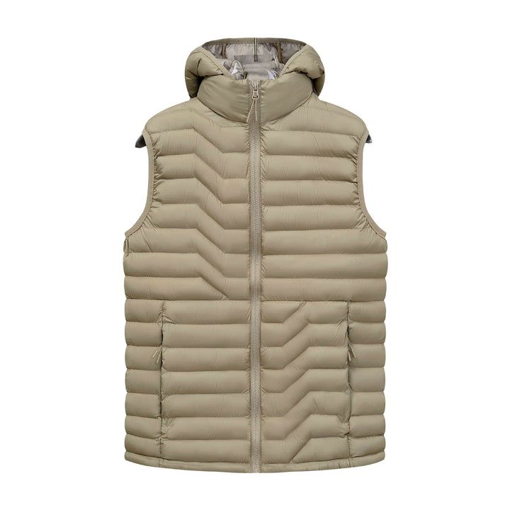 Dudley - Men's Chevron Quilted Hooded Puffer Vest 4