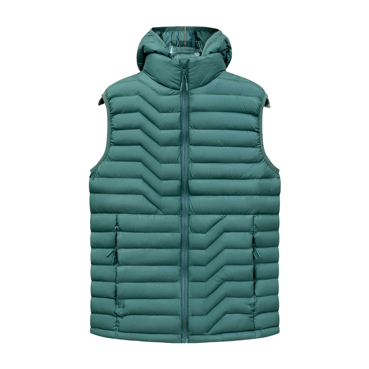 Dudley - Men's Chevron Quilted Hooded Puffer Vest 5