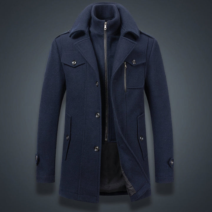 Easton - Men's Wool-Blend Button-Front Overcoat
