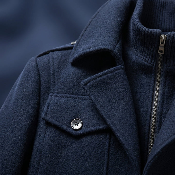 Easton - Men's Wool-Blend Button-Front Overcoat
