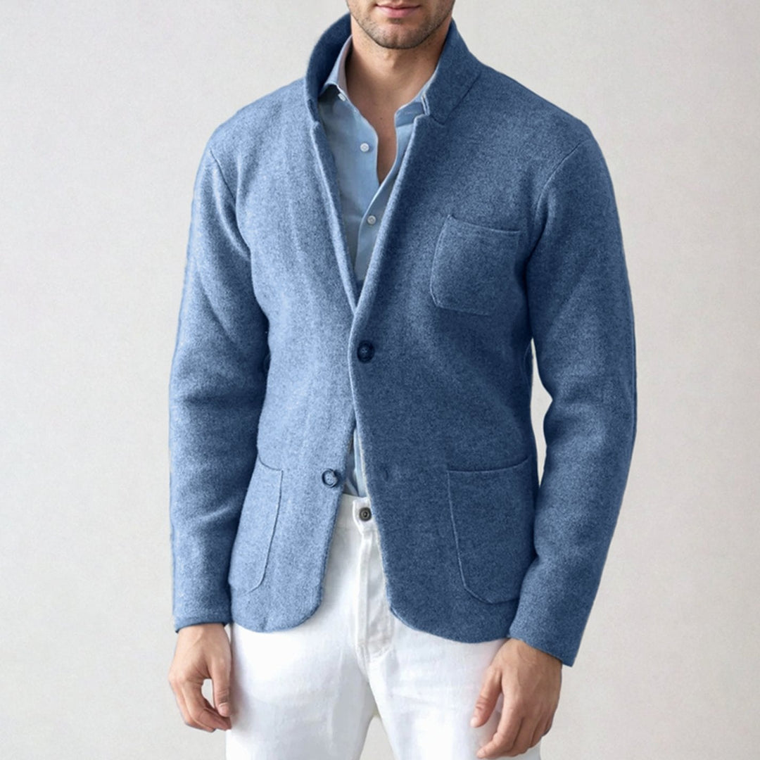Eddie - Men's Button-Front Blazer with Patch Pockets