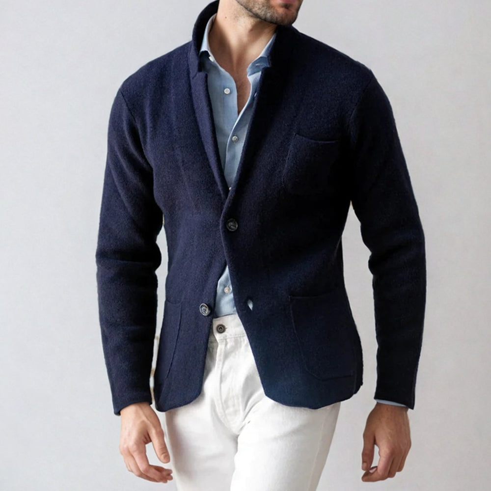 Eddie - Men's Button-Front Blazer with Patch Pockets